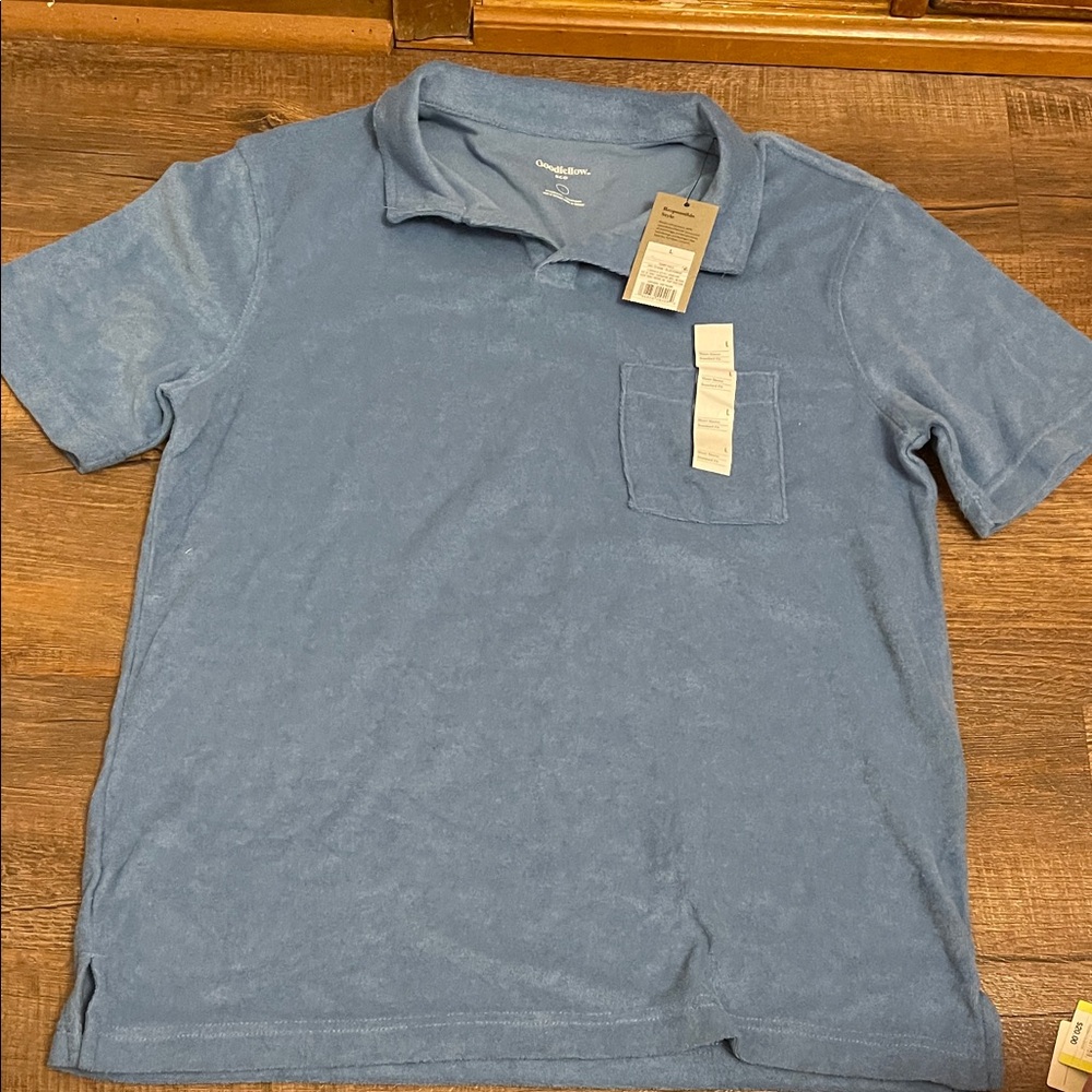 Goodfellow & Co Light Blue Men's Polo Shirt